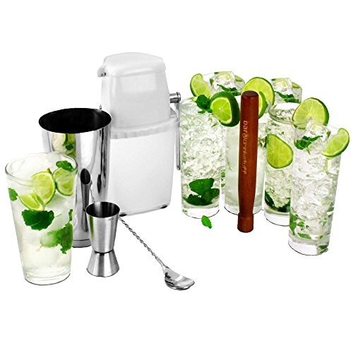 Kit à mojito 6 verres hauts + shaker en métal +...