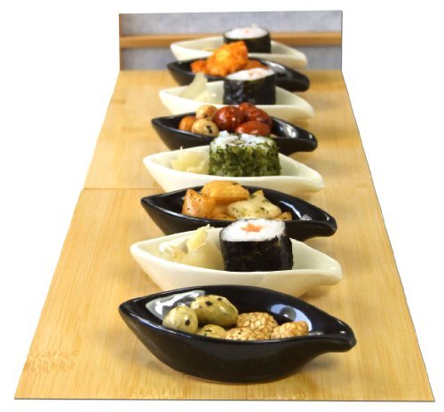 Lot de 8 coupelles à apéritif en forme de feuil...