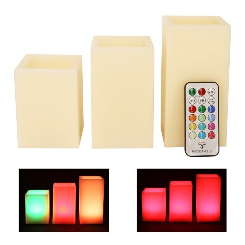 Mooncandles - 3 Square Vanilla Scented Wax Cand...