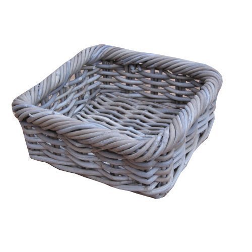 Panier Rangement En Rotin Gris - Grande taille