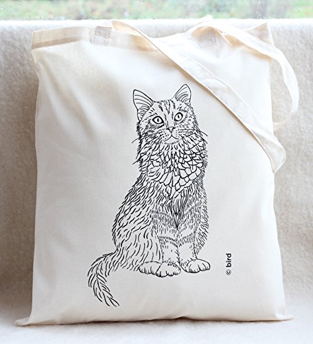 Chat coton sac fourre-tout