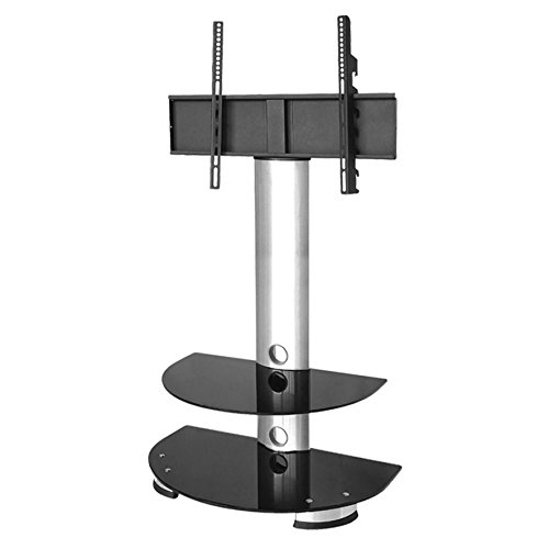 Tvs212bs meuble tv en verre à 2 étages avec sup...