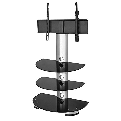 Tvs213bs meuble tv en verre à 3 étages avec sup...