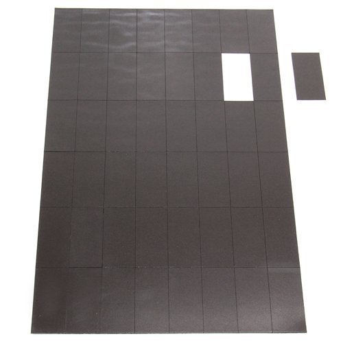 first4magnetsTM First4magnets FTA45024A-1-AMZ A4 Feuille de 48 rectangles magnétiques auto adhésifs 50 x 24 x 0,7 mm 5060185929980 (5060185929980)