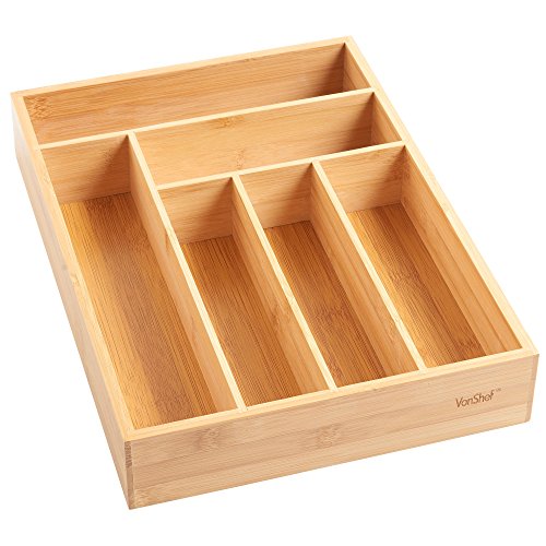 Range couverts en bambou 6 compartiments organi...