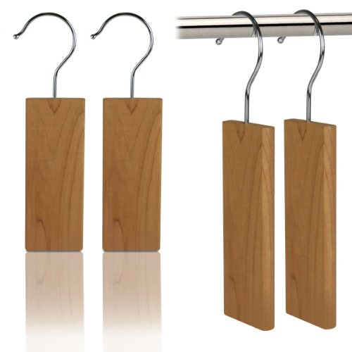 Lot de 2 blocs antimites en bois de cèdre natur...