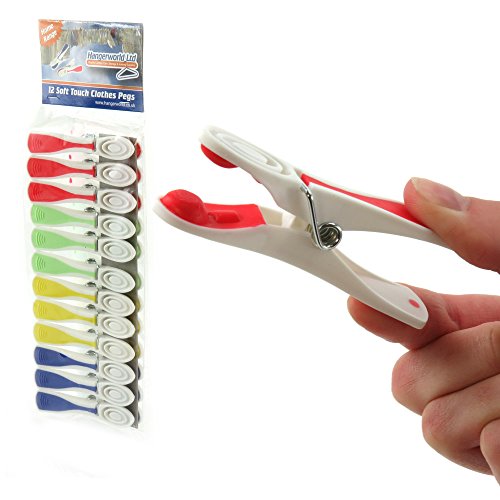 Lot de 72 pinces à linge multicolores solides