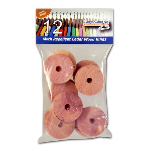 Lot de 12 anneaux antimites à placer sur crochets de cintres 5060225552055 Hangerworld