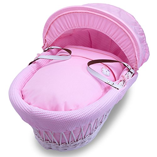 Izziwotnot - couffin en osier blanc gift - rose code EAN 5060229214218 