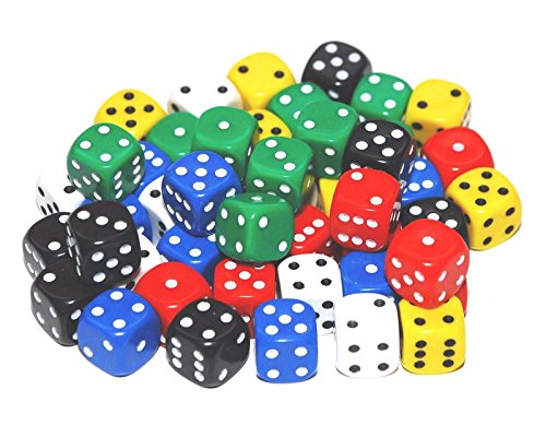 And games bigcherry lot de 50 dés aux coins arr...