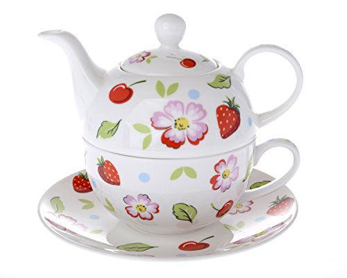 3 pièces service à thé en grès 1 personne multicolore 5060234800291 Crown Trent