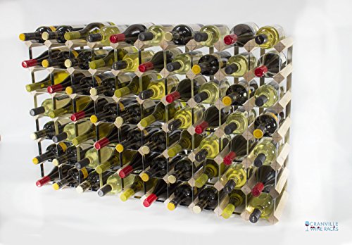 Classique en bois de pin 70 de la bouteille et le vin en métal galvanisé en rack prêt assemblé 5060247930794 Cranville wine racks