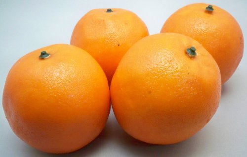 4 ORANGES ARTIFICIEL GRANDS DE FRUITS DE DECORA...