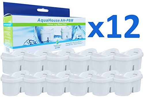 AquaHouse Cartouche compatible avec brita maxtra - filtre carafe filtrante - pack de 12 5060282128910 (5060282128910)
