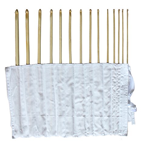 Curtzy® TM Ensemble de 14 crochets afghans en bambou de 34cm/14inch avec un étui gratuit par Curtzy TM code EAN 5060287350804 