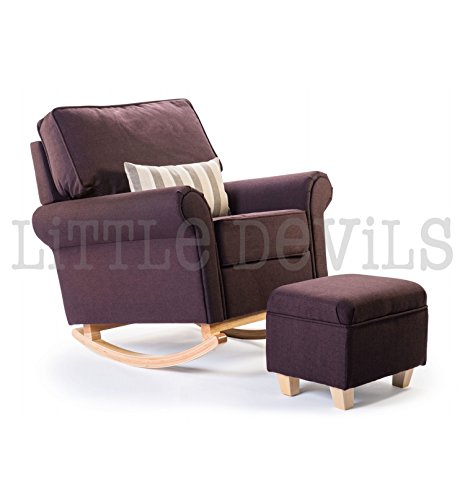 HUSH HUSH ROCKING CHAIR Hush Hush Rocking Chair Rocking Chair / Fauteuil d'allaitement marron - Se transforme en fauteuil Rocking chair convertible en fauteuil fixe code EAN 5060291023275 