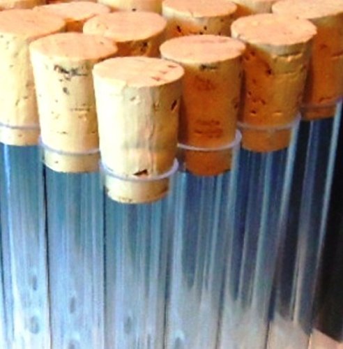 10 x 17 mm x 150 tubes à essais avec bouchons e...