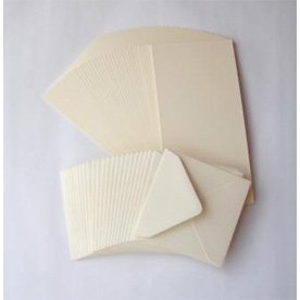 50 x Ivoire 7,6 x 7,6 cm de cartes carrées vier...