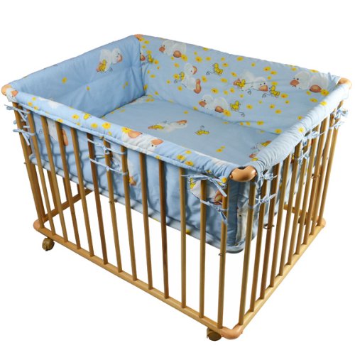 Tiggo Honey Bee" Parc bébé de luxe parc enfant 100x75cm parc de bebe bleu clair 53516-D02 code EAN 5060296605995 