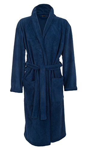 - robe de chambre luxueuse en polaire - marine - homme (xxl) 5060299407558 John Christian