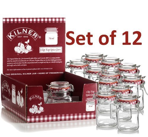 Lot de 12 mini bocaux de conserve 70 ml 5060300563730 Kilner Lot de 12 mini bocaux de conserve 70 ml 5060300563730 Kilner