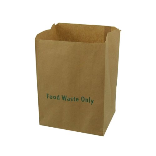 Lot de 50 sacs en papier compostables marron 10 l