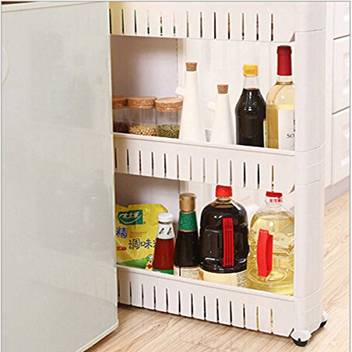 Taohaohuo TaoHaoHuo Armoires de cuisine, Chariot pour rangement cuisine, salle de bain, Étagère /Placard alcôve - 3 étages Blanc code EAN 5060305910225 