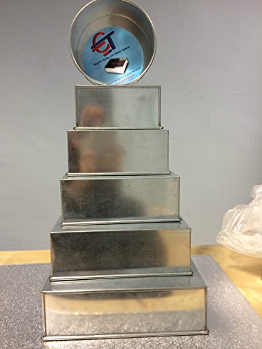 Lot de 6 moules à gâteau résistants 5 rectangul...