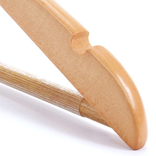 Lot de 30 cintres en bois à barre pantalon anti...