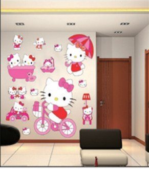 ENFANTS STICKERS MURAUX GRAND HELLO KITTY AUTOCOLLANTS FILLES CHAMBRE DE MUR CHAMBRE DECOR 5060322874586 wall stickers