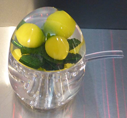 Pot à confiture avec cuillère - Décor Citrons C...