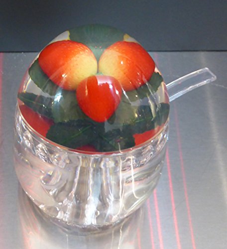 Pot à confiture avec cuillère - Couvercle décor...