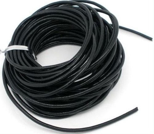 Rosetta Crafts Cordon de Cuir Noir-Largeur 3 mm-Longueur 1 m-autres couleurs et tailles disponibles-CREATION BIJOUX PERLES 5060339932774 (5060339932774)