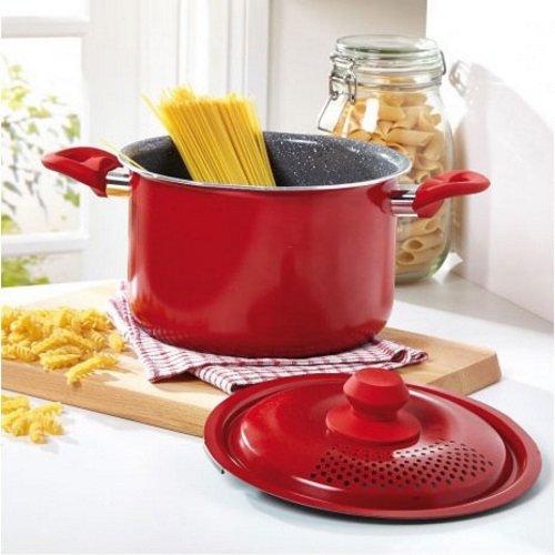 Durastone family-size 4L durastone Pâtes Faitout avec Couvercle Passoire de verrouillage 5060347921869 (5060347921869)