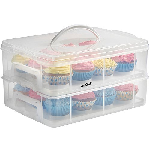 Boîte à gâteaux/cupcakes - transport - 2 étages