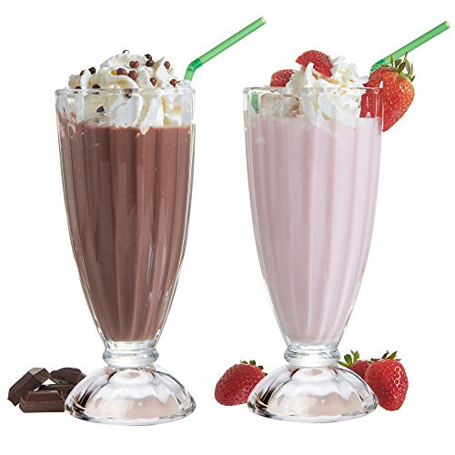 Set de 2 coupes à glace - milkshake/sundaes - 3...