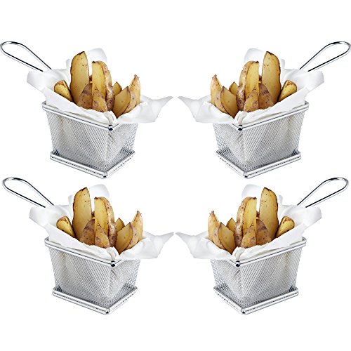 4 mini paniers à frites - 17,5 x 8 x 13,3cm