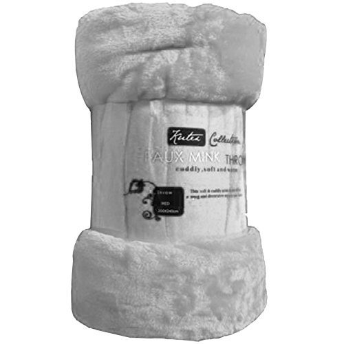 Plaid/couvre-lit en fausse fourrure de vison ul...