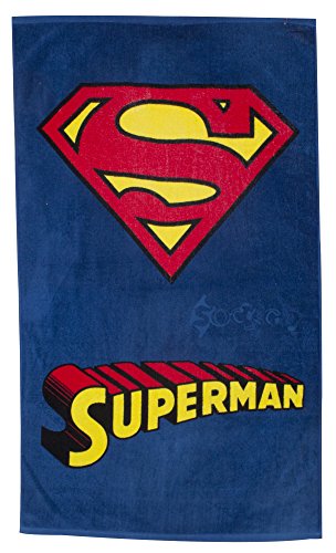 Serviette de plage bain logo superman coton