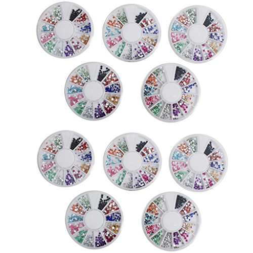 10 x boites pierres strass cristaux de qualité ...