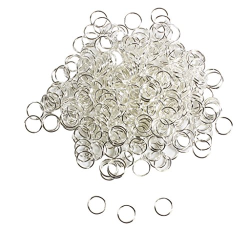 700 anneaux ouverts en plaqué argent 5mm pour p...