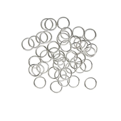 700 anneaux ouverts en plaqué argent 8mm pour p...
