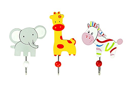 Porte manteaux simple en bois sur le thème anim...