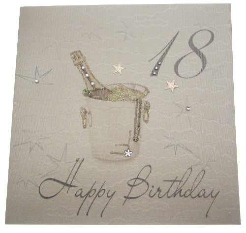 Carte faite main 18 ans motif seau à champagne ...
