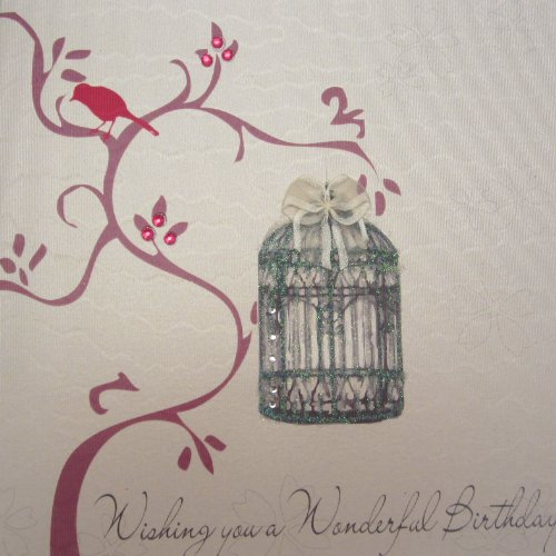 Carte d'anniversaire fait main inscription wish...