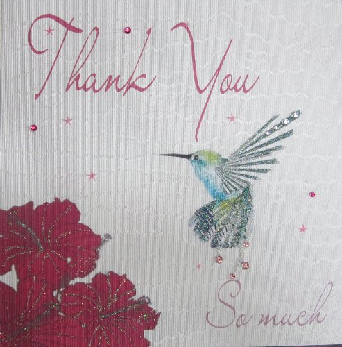 White cotton cards Carte de remerciement faite ...