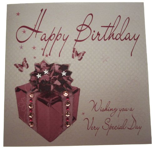 White cotton cards Carte d'anniversaire Inscrip...
