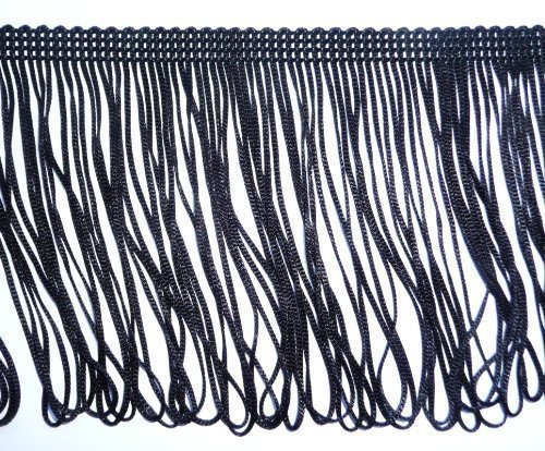 Robe à franges noire à Pattes 10 cm de large, 1...