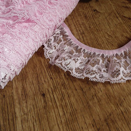 Bordure en dentelle froncée Rose recueillies 45...