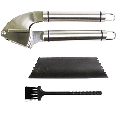 Presse-Ail en Acier Inoxydable Avec Éplucheur e...